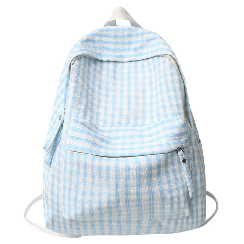 Wholesale Nylon Simple Checked Casual Backpacks